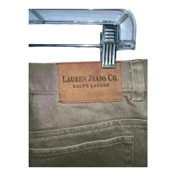 Lauren Ralph Lauren Womens Tan Straight Jeans, Size 12 - Picture 5 of 10